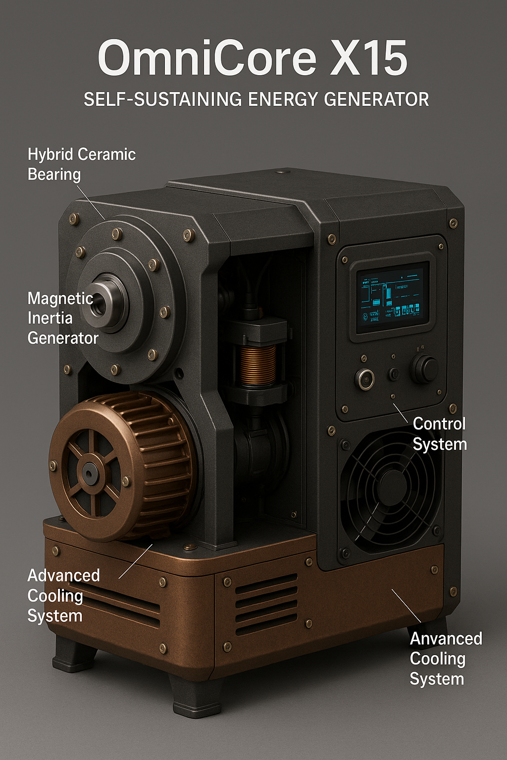 Render of the OmniCore X15 generator